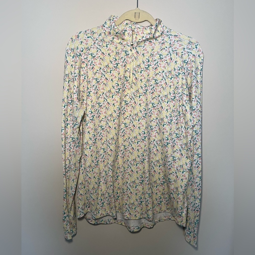 Walter Hagen UV protection 1/4 zip shirt size L Golf Athletic quarter ditzy